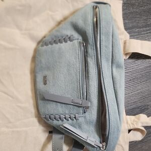 ba&sh Blue Crossbody Bag with Slouchy Style